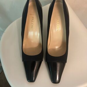 Black Patent Leather Pointed-Toe Heels